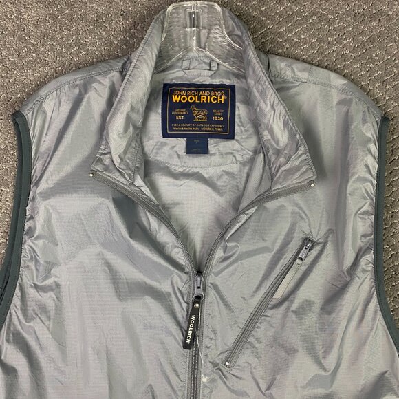 NWT Woolrich Pack It Vest Windbreaker Packable Men's Large Gray Hiking running - Picture 3 of 13